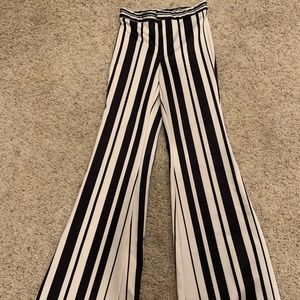 Wore once silk, high waisted flare pants